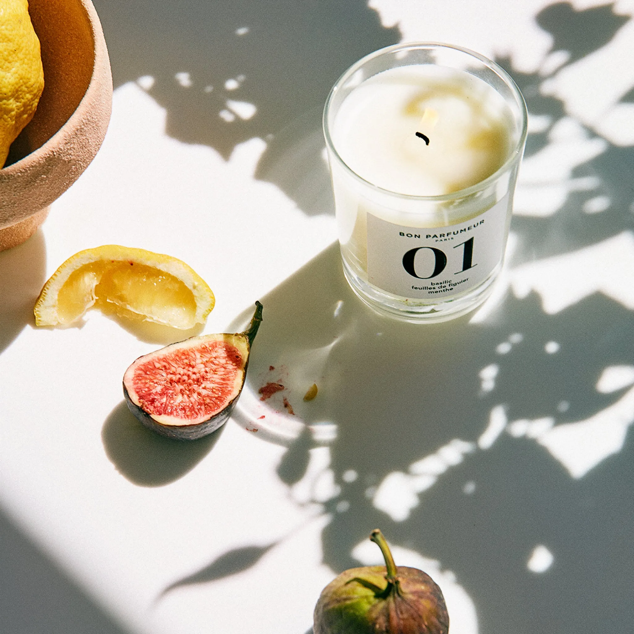 01 Scented Candle | Basil, Fig Leaves & Mint | 180g