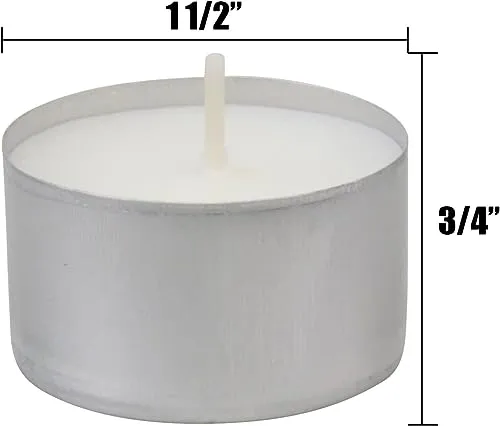 10 Pack Big Unscented Tea Light Candles with 6-7 Hour Extended Burn Time, 22 Gram, White (30 Nos., Big White)