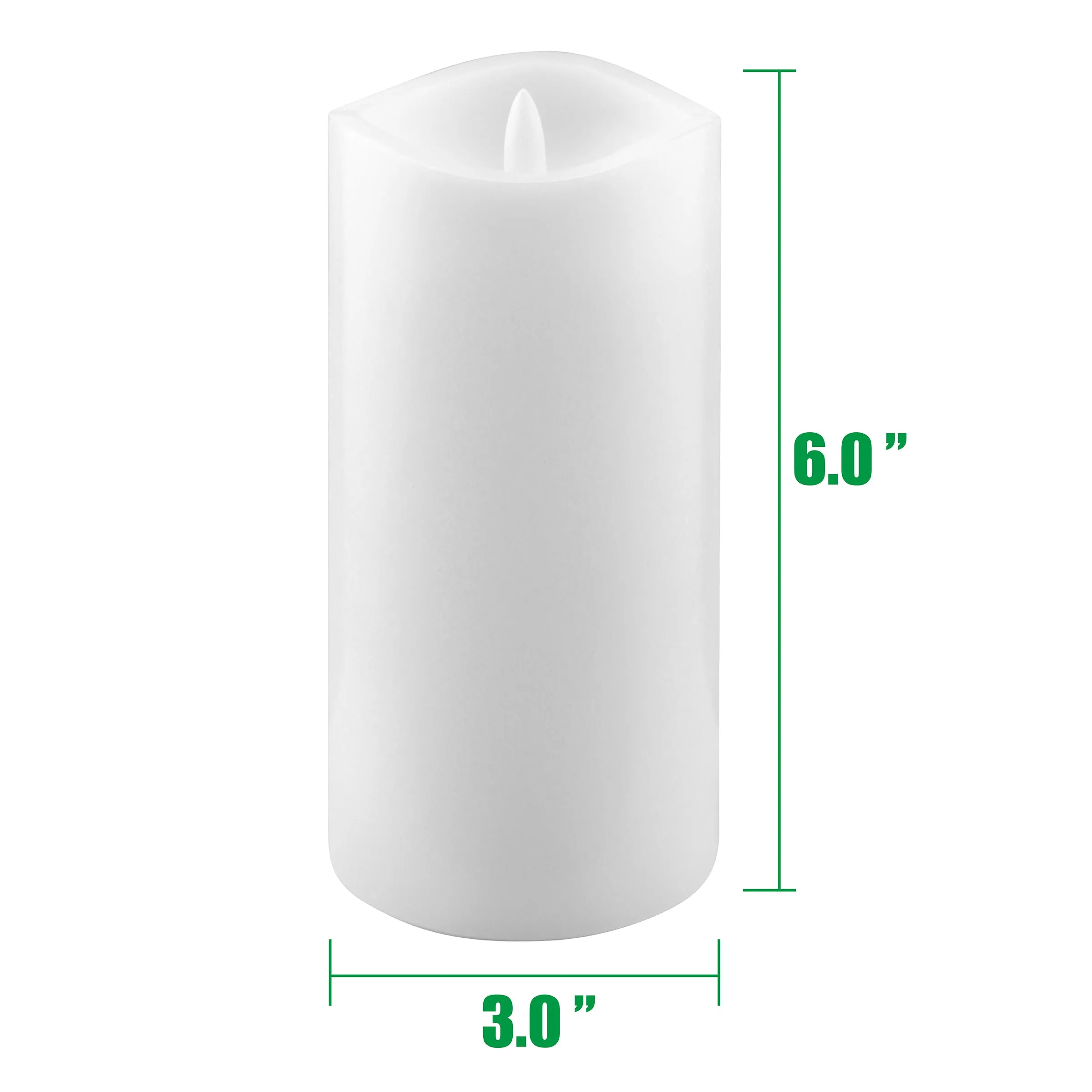 6-Pack Real Wax 3x6 Flameless LED Pillar Candles with Remote and Timer