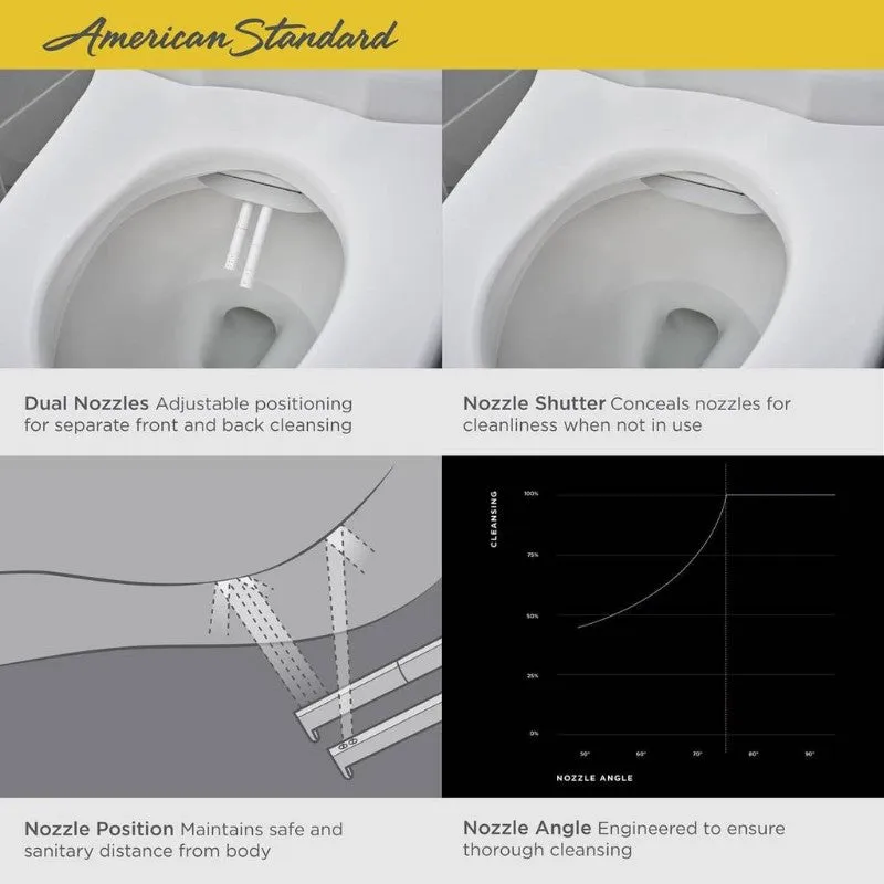 Advanced Clean Elongated Bidet Seat in White