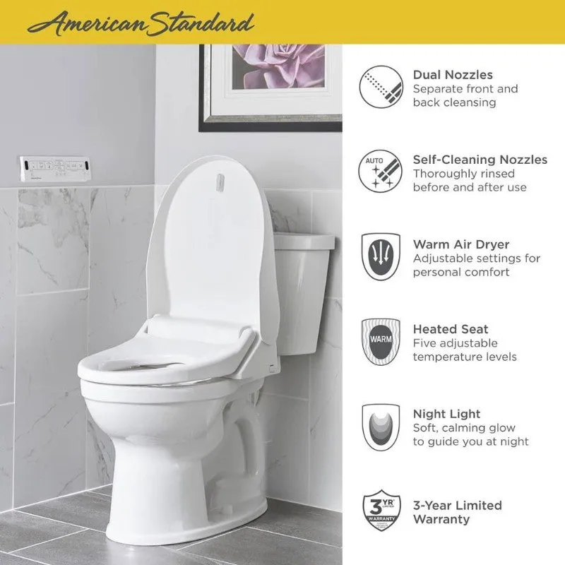 Advanced Clean Elongated Bidet Seat in White