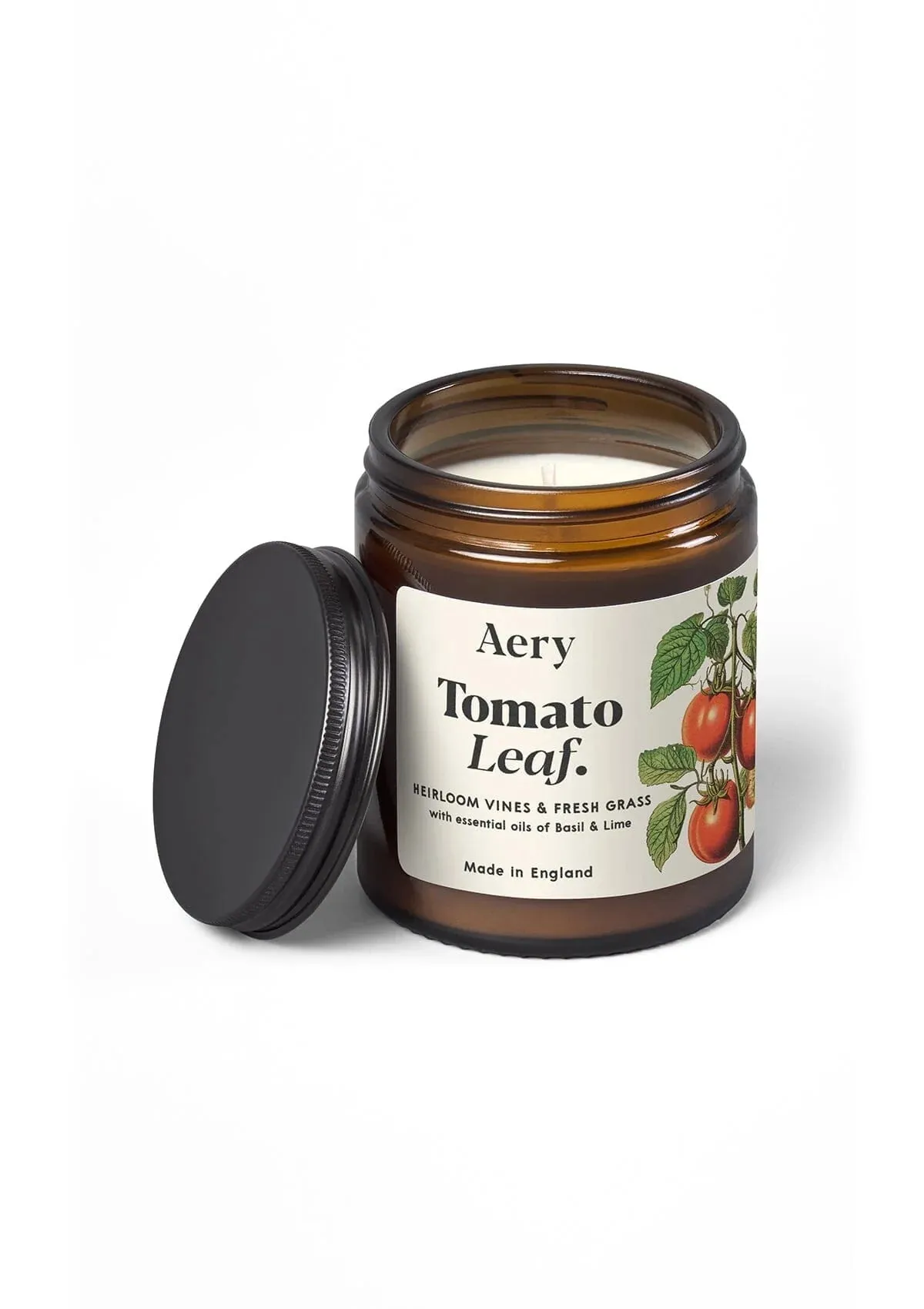 Aery Tomato Leaf Jar Candle - Vines, Fresh Grass & Lime