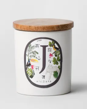 Alphabet J candle