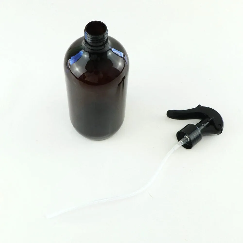 Amber PET Plastic Trigger Spray Bottle - 500ml