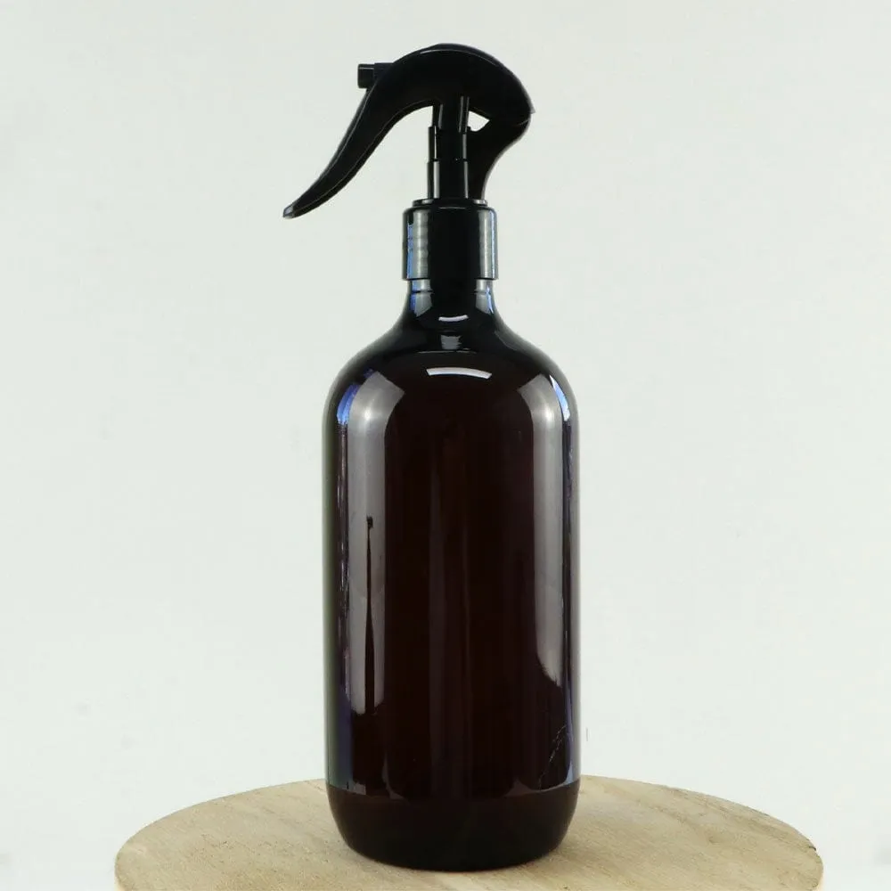 Amber PET Plastic Trigger Spray Bottle - 500ml