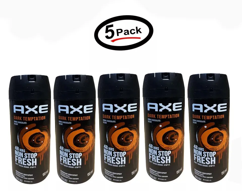 Axe Body Spray DARK TEMPTATION DARK CHOCOLATE Deodorant & Body Spray (5 Pack)