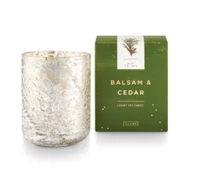 Balsam & Cedar Small Luxe Sanded Mercury Glass Candle