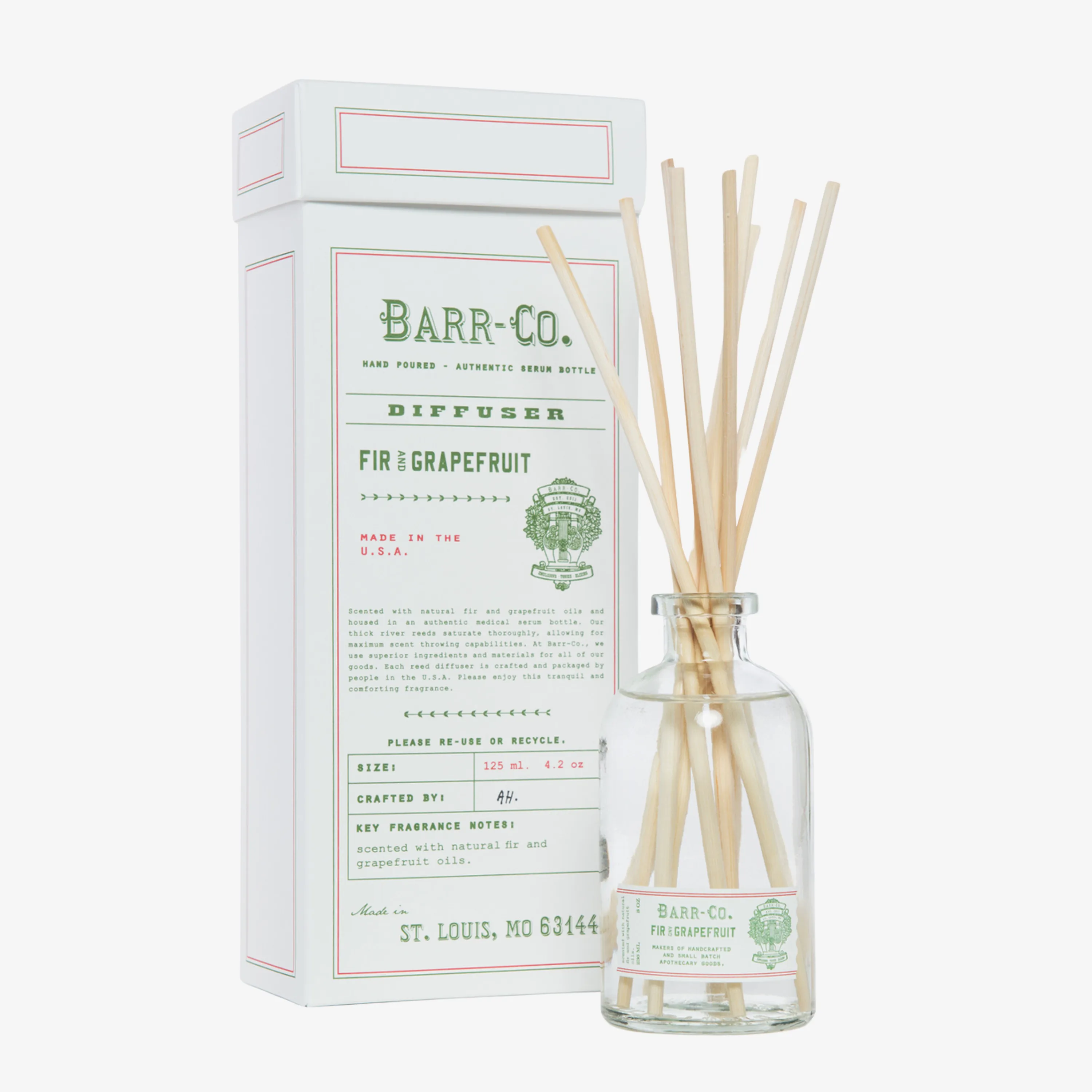 Barr-Co - Diffuser Kit - Fir & Grapefruit