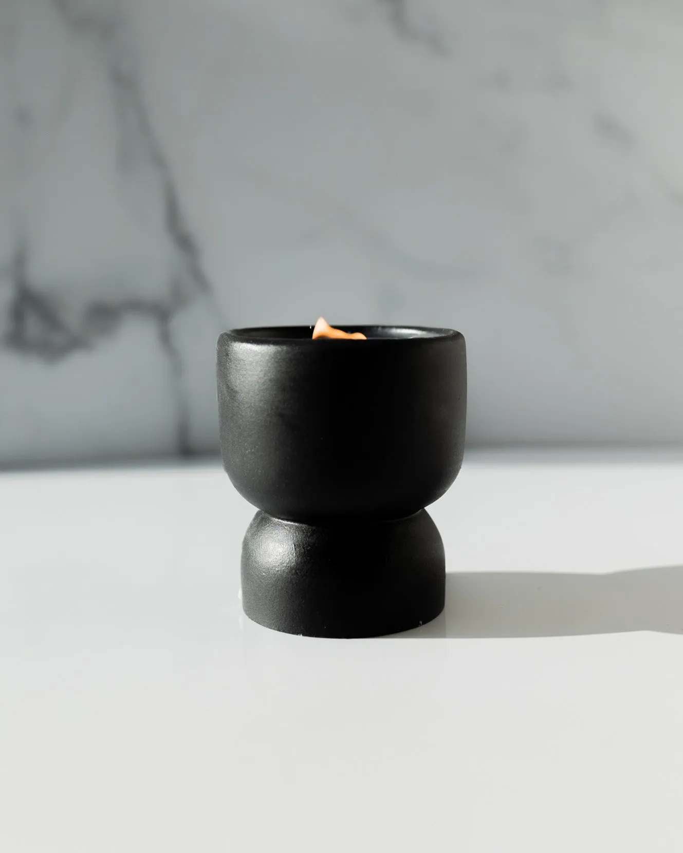 Calm Within the Chaos Coconut Soy Candle - Black Pedestal