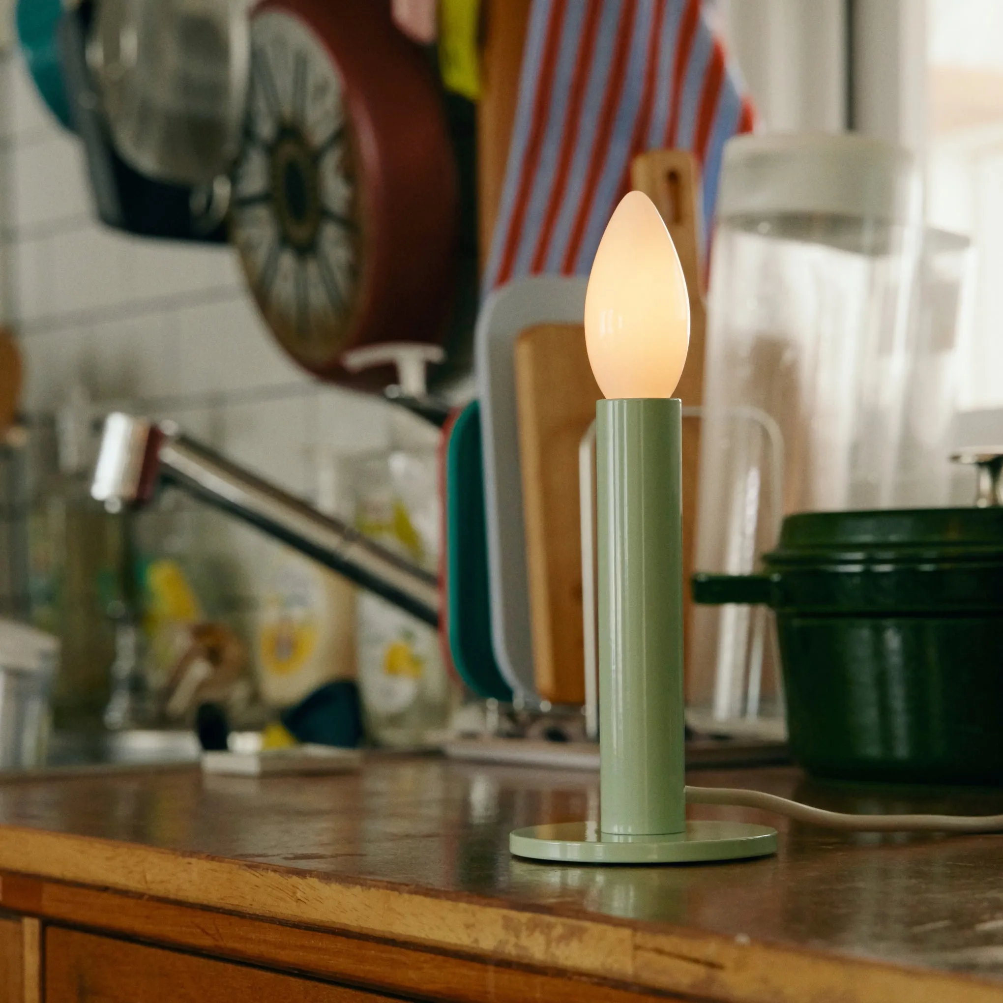 Candle Table Lamp - Mint