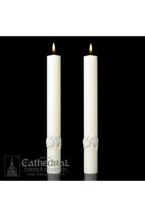 Complementing Side Altar Candles - The Good Shepherd