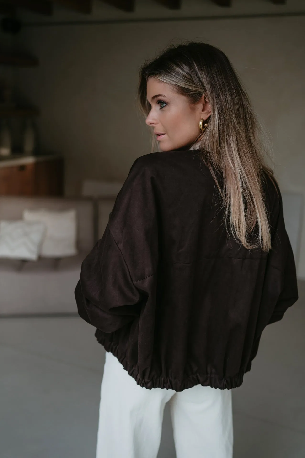 Fiorisce bomber jacket I Chocolate Brown