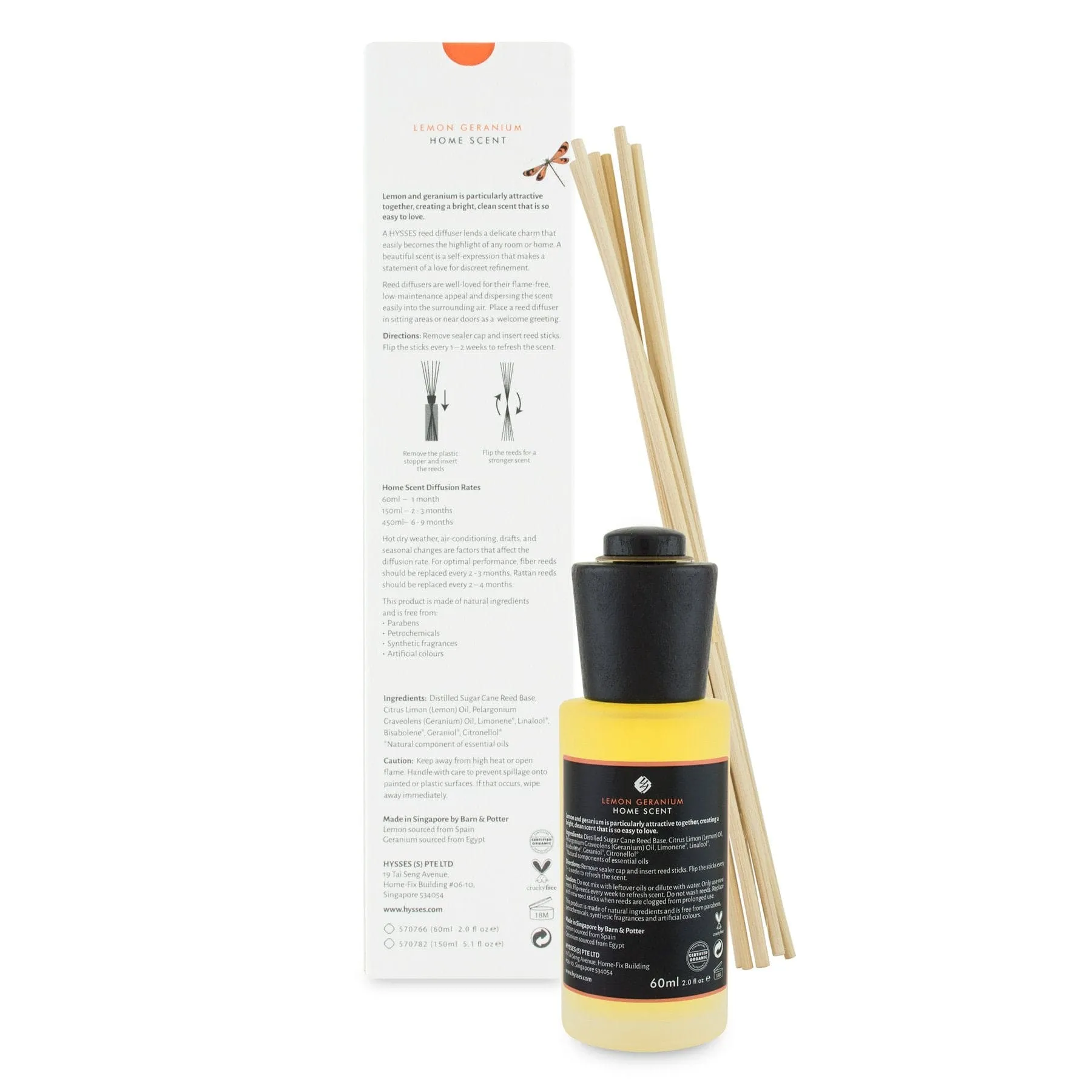 Home Scent Reed Diffuser Lemon Geranium