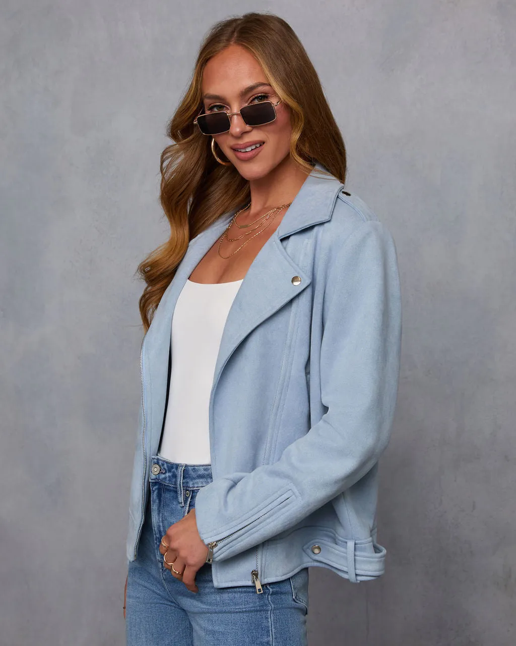 Kailyn Suede Moto Jacket