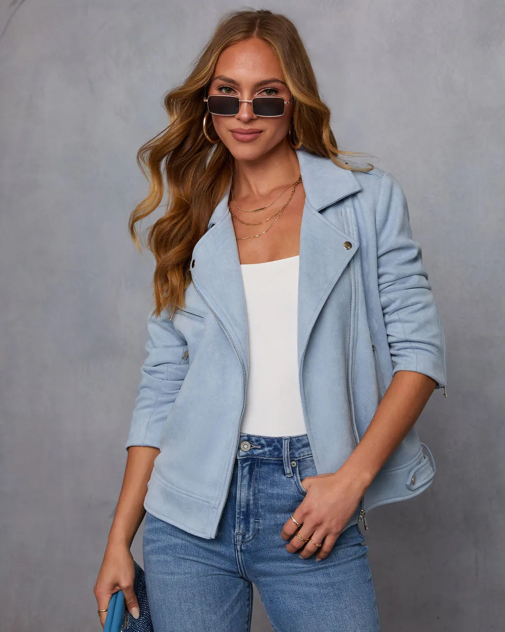 Kailyn Suede Moto Jacket