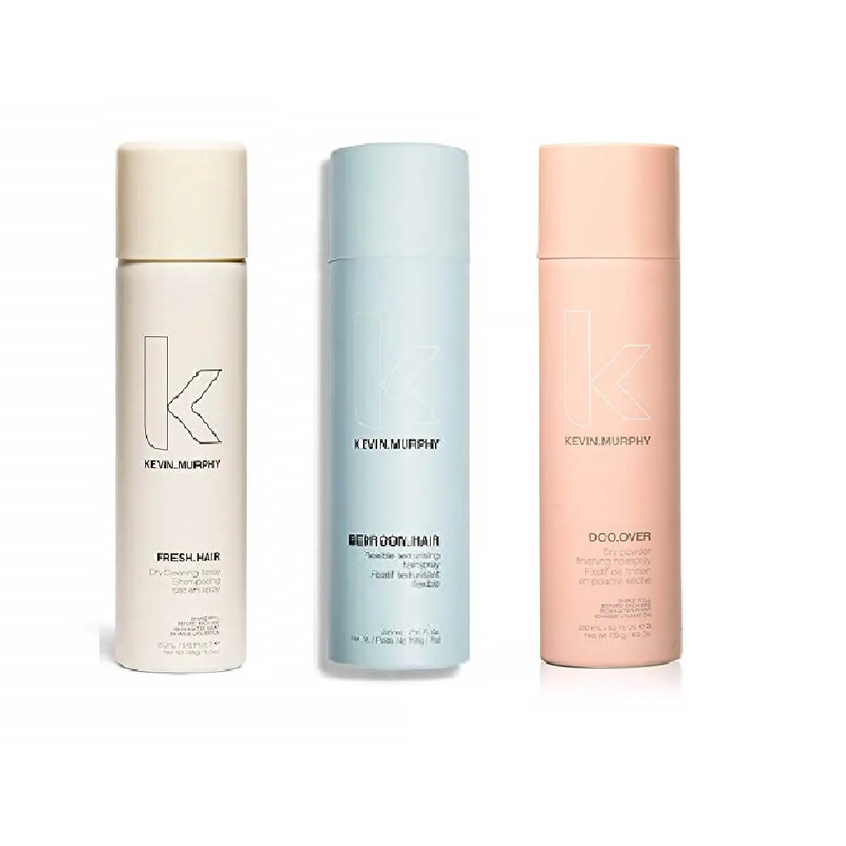 Kevin Murphy Fresh Hair Dry Spray 8.44 oz, Bedroom Hairspray 7.9 oz, Doo Over Hairspray, 8.52 oz