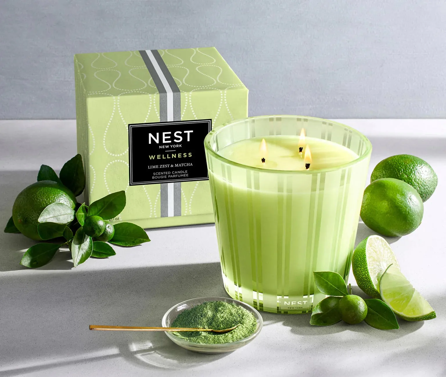 Lime Zest & Matcha 3-Wick Candle 21.2 oz by Nest New York