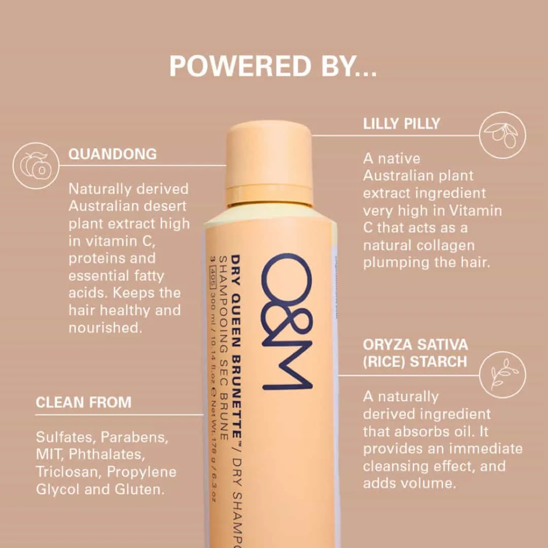 O&M Dry Queen Brunette Dry Shampoo 300ml