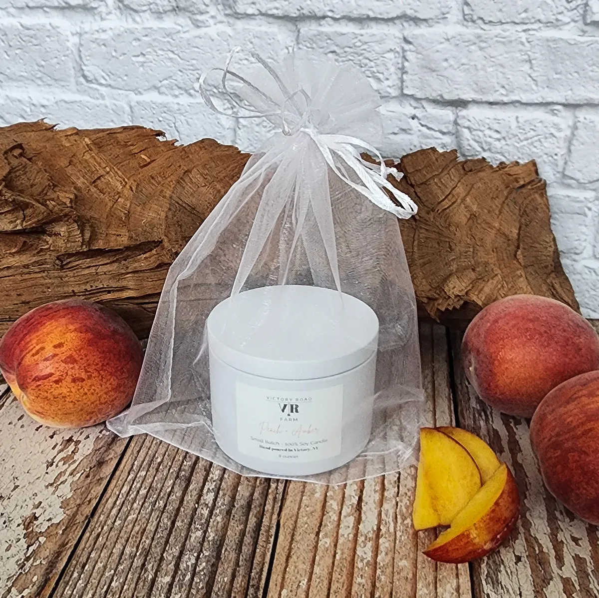 Peach   Amber Soy Wax Candle