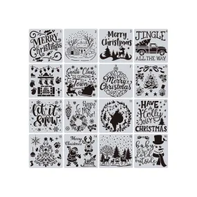 Poppy Crafts Stencil Kit #18 - Christmas Collection - Jingle - 16 Pack*