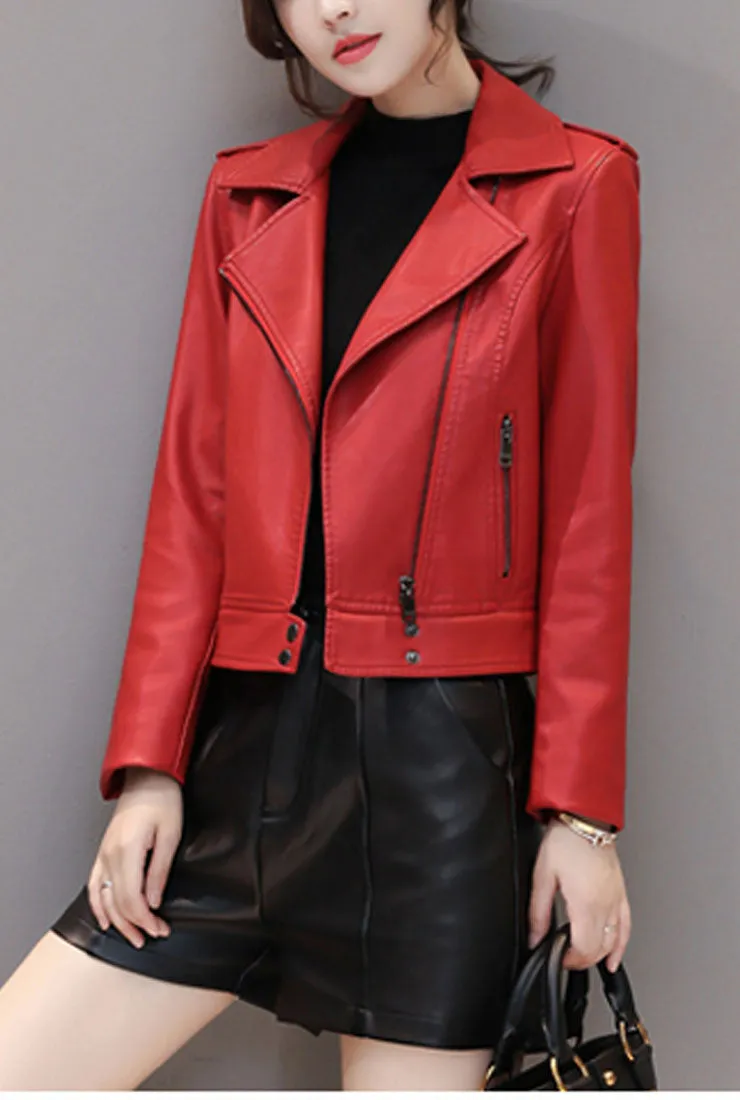 Removable Ankle-length Leather Trench Coat