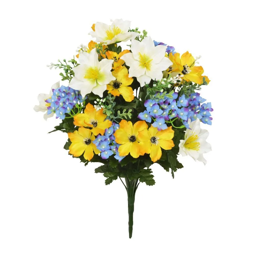 Sincere Floral 48cm Artificial Clematis Hydrangea Anemone Bouquet (Choice of 4)