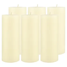 Stonebriar Unscented 3" x 8" 1-Wick Ivory Pillar Candles, 6 Pack (WS)