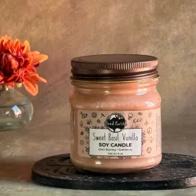 Sweet Basil Vanilla Soy Candle