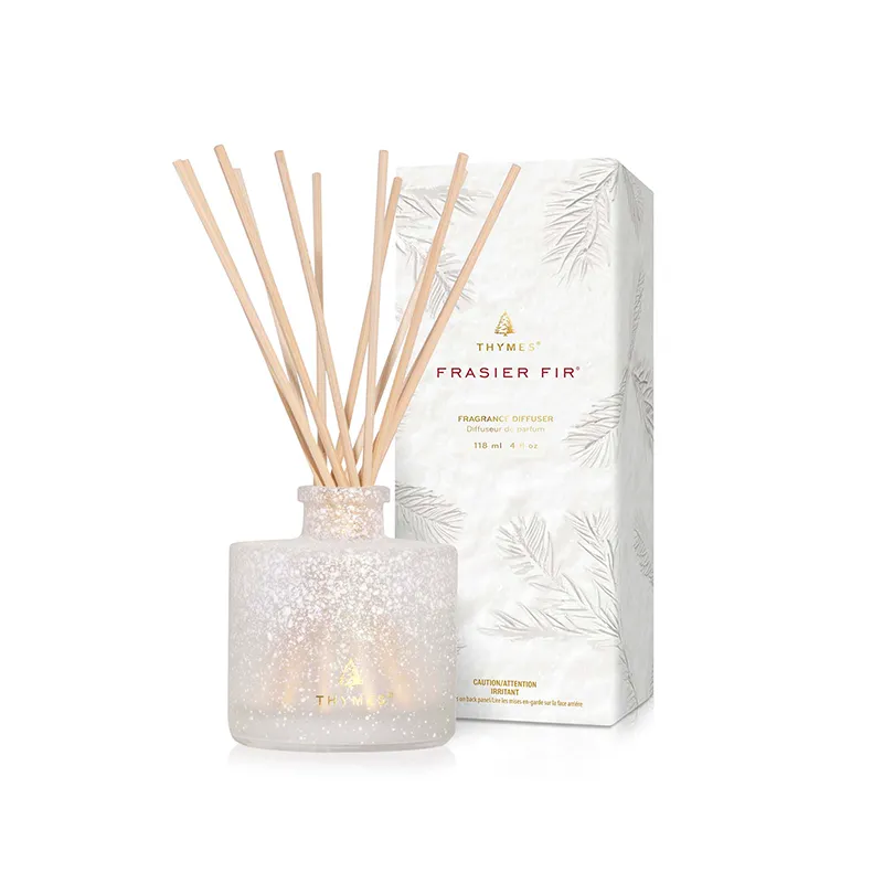 Thymes Frasier Fir Flocked Petite Reed Diffuser