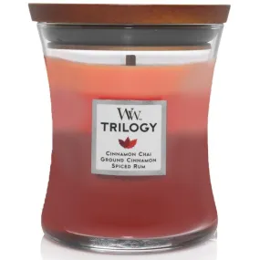 Woodwick Exotic Spices Trilogy Medium Candle Crackles As It Burns 275G Hourglass