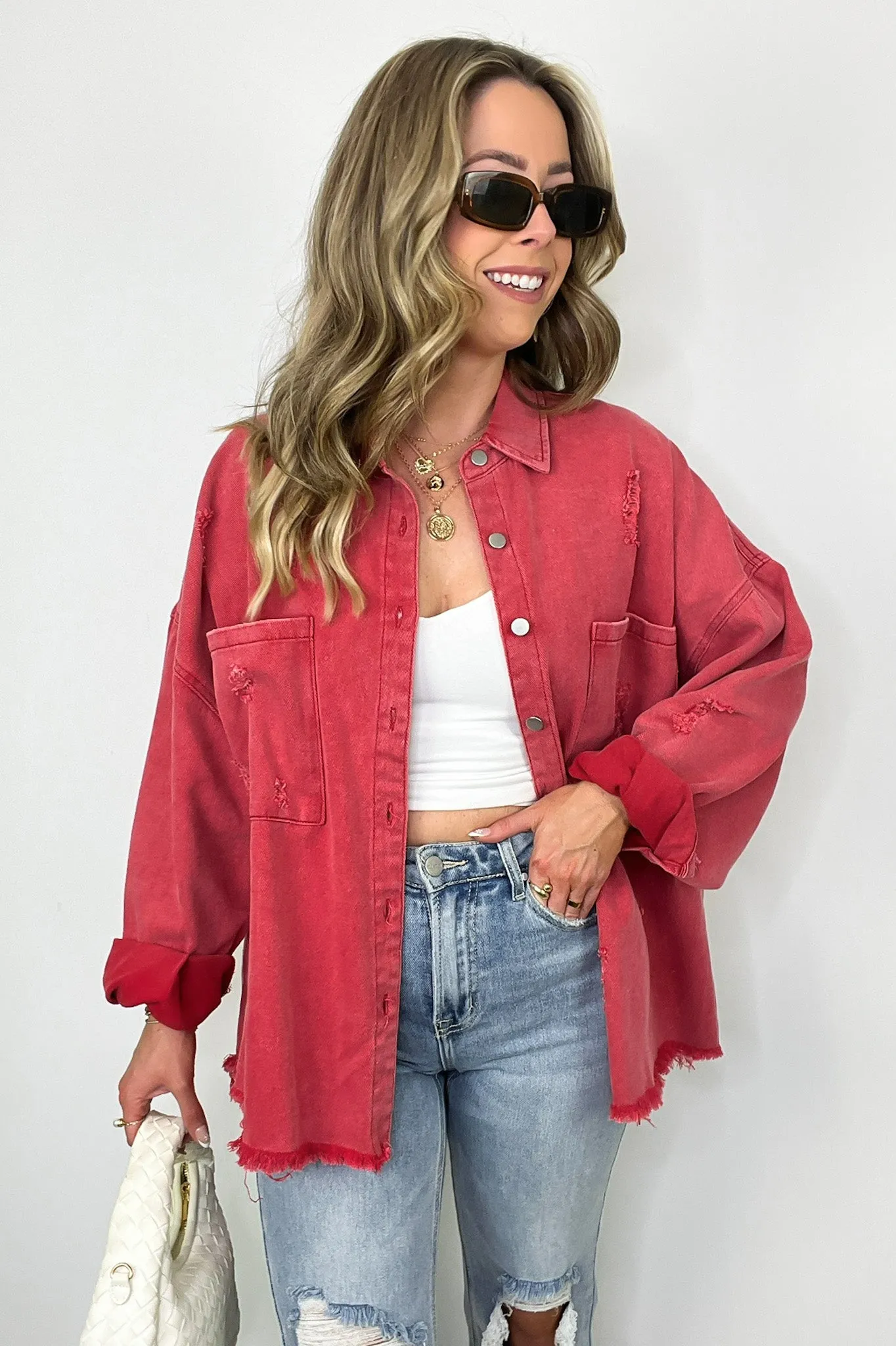 Wynn Oversized Distressed Denim Jacket - FINAL SALE