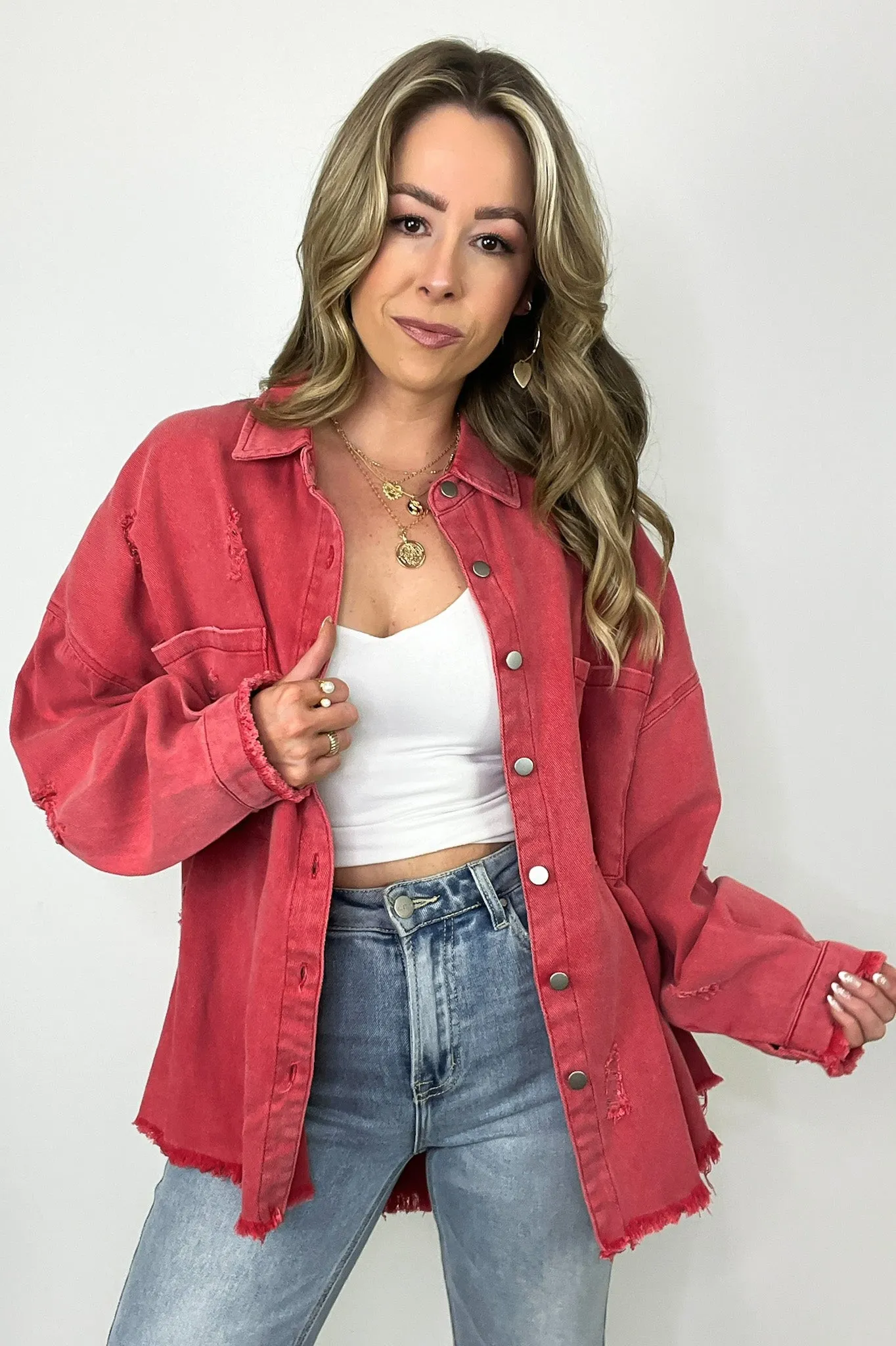 Wynn Oversized Distressed Denim Jacket - FINAL SALE