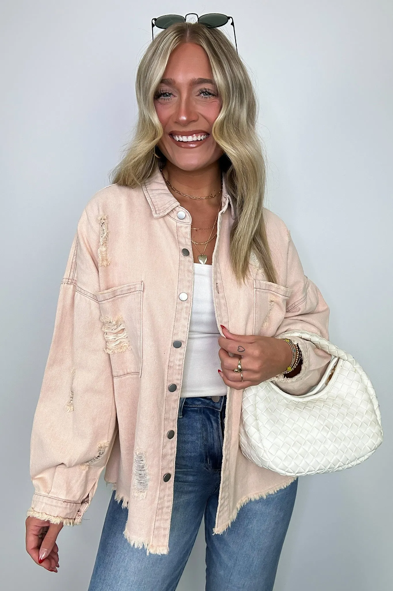 Wynn Oversized Distressed Denim Jacket - FINAL SALE